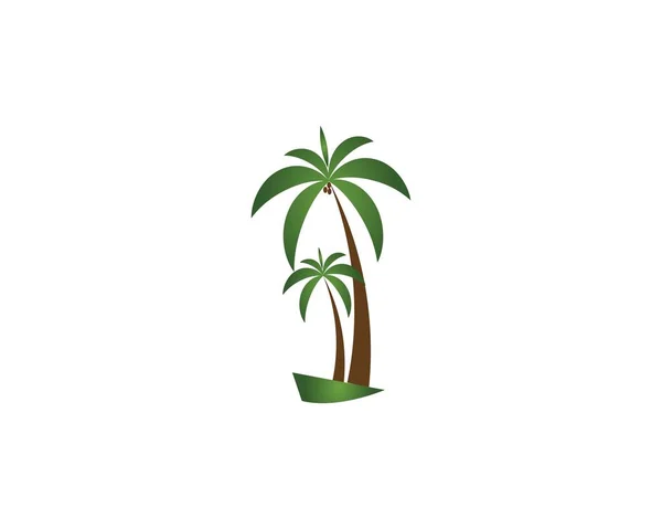 Palmera Verano Logo Plantilla Vector Ilustración — Archivo Imágenes Vectoriales