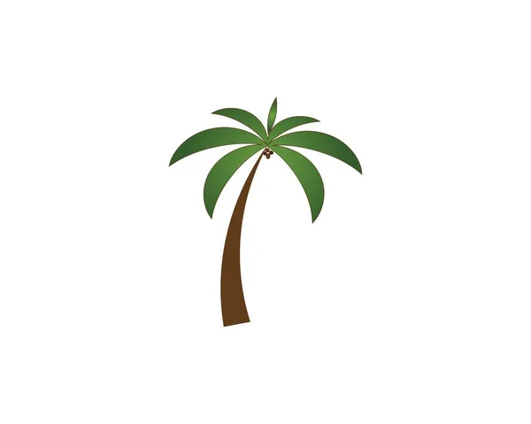 Palm Träd Sommar Logotyp Mall Vektor Illustration — Stock vektor