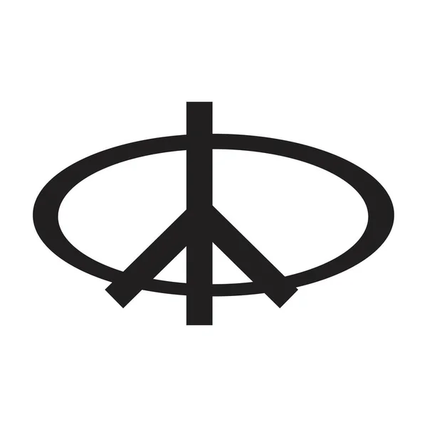 Peace Symbol Icon Vector Friendship Illustration Design Template — Stock Vector