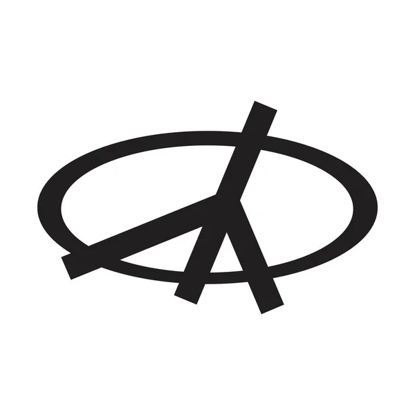 Peace Symbol Icon Vector Friendship Illustration Design Template — Stock Vector
