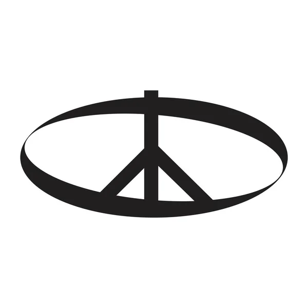 Frieden Symbol Symbol Vektor Freundschaft Illustration Design Vorlage — Stockvektor