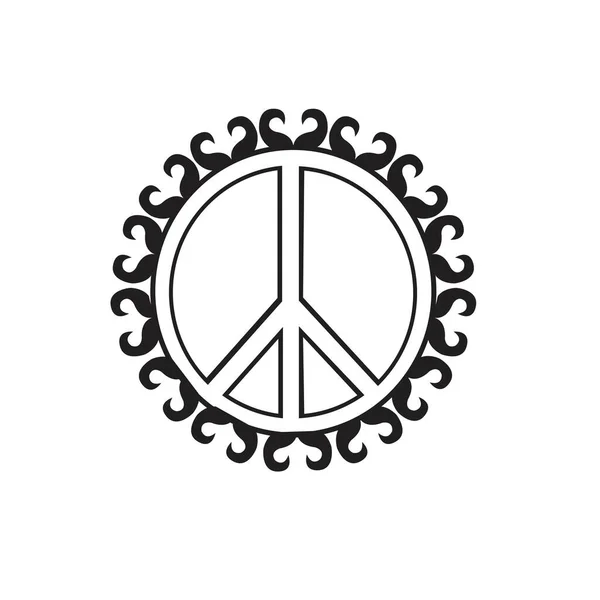 Peace Symbol Icon Vector Friendship Illustration Design Template — Stock Vector