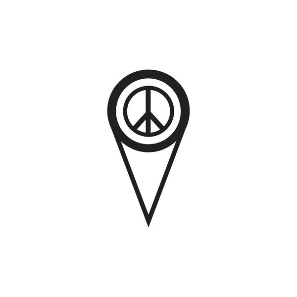 Simbol Pace Icon Vector Prietenie Ilustrare Șablon Design — Vector de stoc