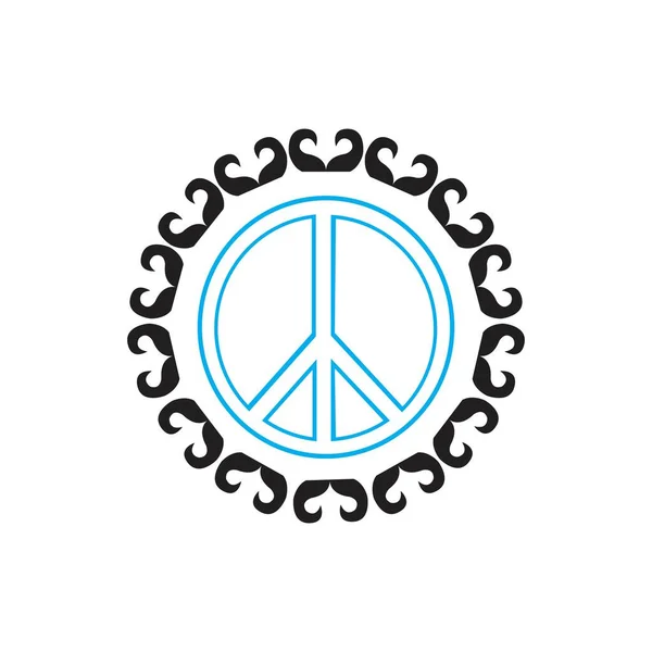 Symbol Pokoju Ikona Wektor Przyjaźni Ilustracja Wzór Projektu — Wektor stockowy