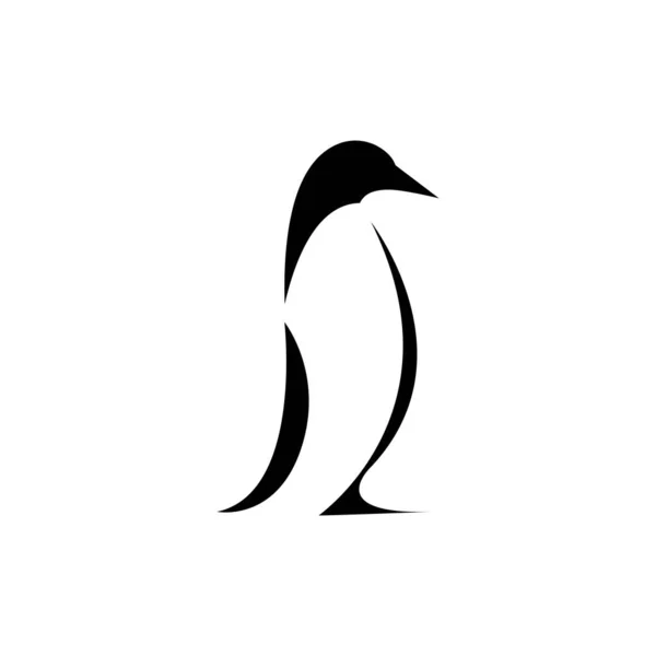 Pinguin Vogel Vektor Logo Arktisches Tiersymbol — Stockvektor