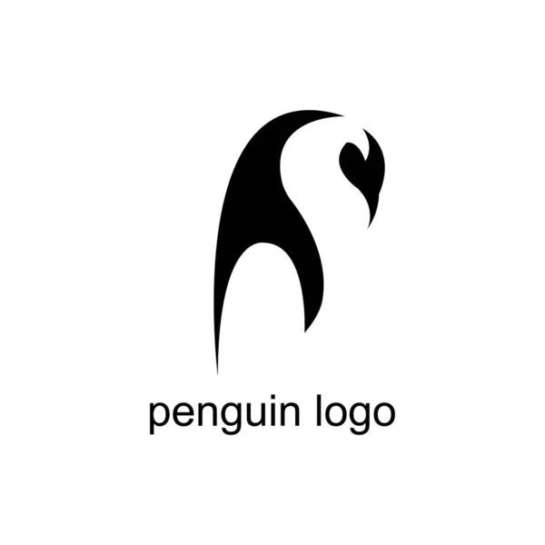 Logotipo Del Vector Pájaro Pingüino Símbolo Animal Ártico — Vector de stock