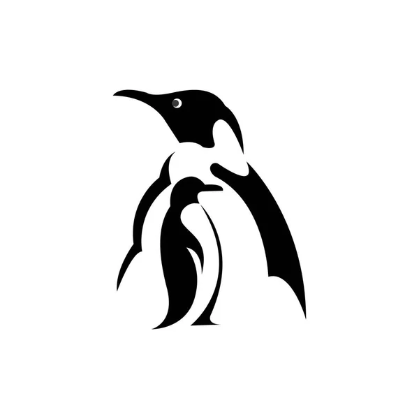 Penguin Bird Vector Logo Arctic Animal Symbol — Stock Vector