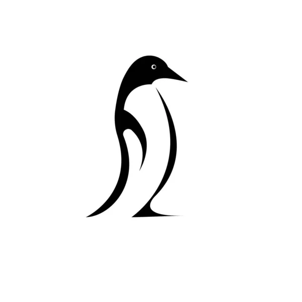Pinguin Vogel Vektor Logo Arktisches Tiersymbol — Stockvektor