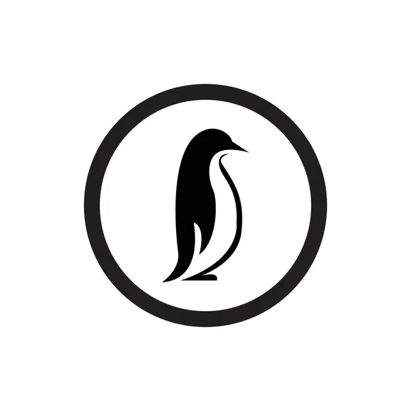 Pinguin Vogel Vektor Logo Arktisches Tiersymbol — Stockvektor