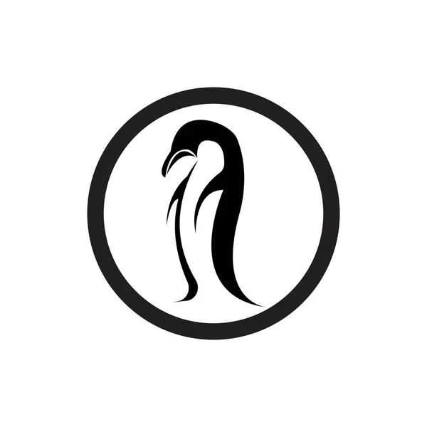 Pinguin Vogel Vektor Logo Arktisches Tiersymbol — Stockvektor