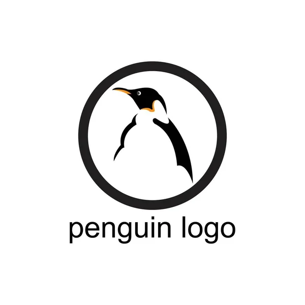 Logotipo Vetor Pássaro Pinguim Símbolo Animal Ártico — Vetor de Stock