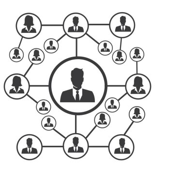 People Network ve sosyal simge tasarım şablonu, Ağ iş simgesi vektör şablonu çizim deseni deseni