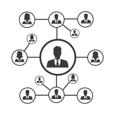 People Network ve sosyal simge tasarım şablonu, Ağ iş simgesi vektör şablonu çizim deseni deseni