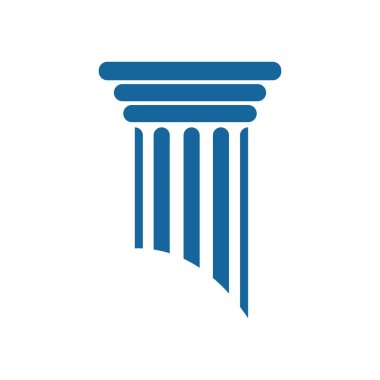 sütunlar logo simgesi vektör dizayn eder