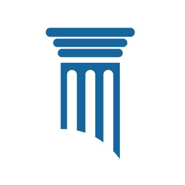 sütunlar logo simgesi vektör dizayn eder