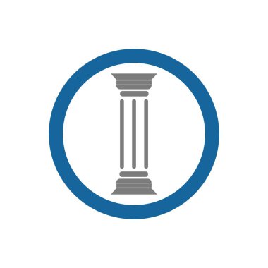 sütunlar logo simgesi vektör dizayn eder