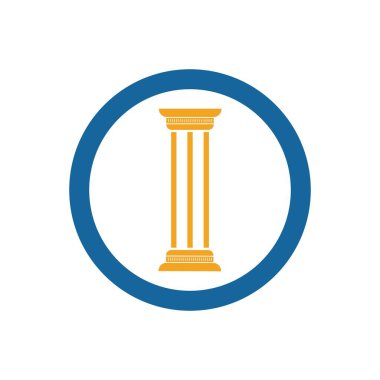 sütunlar logo simgesi vektör dizayn eder