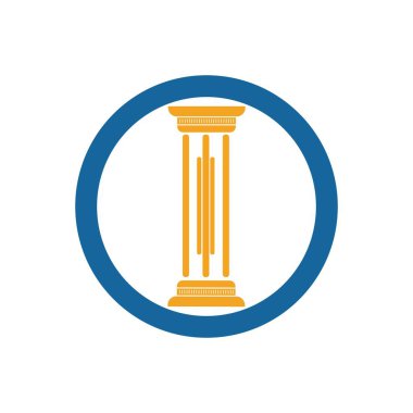 sütunlar logo simgesi vektör dizayn eder