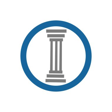 sütunlar logo simgesi vektör dizayn eder