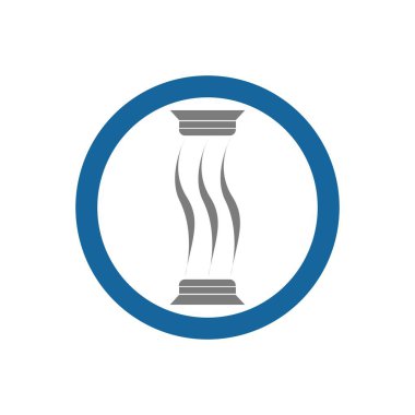 sütunlar logo simgesi vektör dizayn eder
