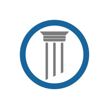 sütunlar logo simgesi vektör dizayn eder