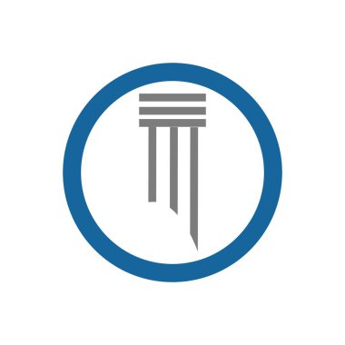 sütunlar logo simgesi vektör dizayn eder