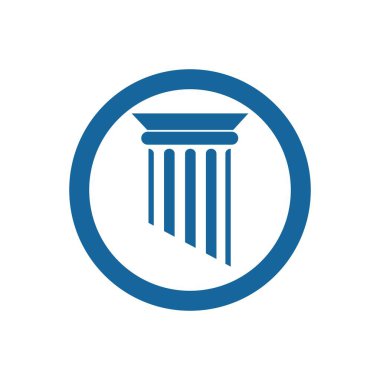 sütunlar logo simgesi vektör dizayn eder