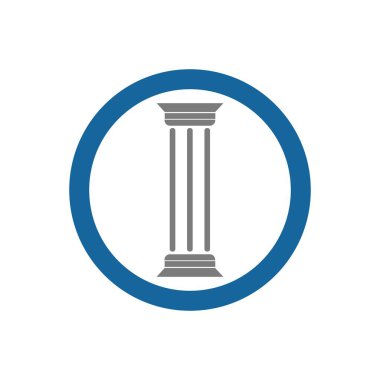 sütunlar logo simgesi vektör dizayn eder