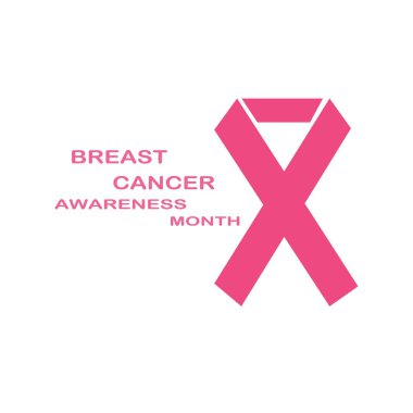 Göğüs Kanseri Farkındalığı Kurdelesi Vektörü illüstrasyonu