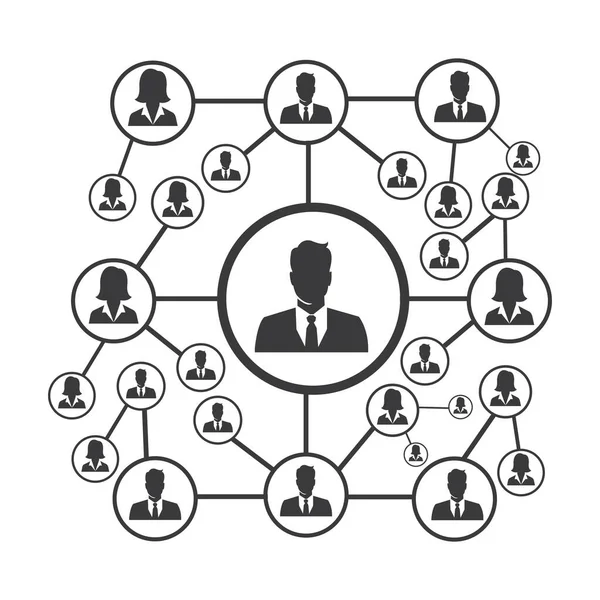 People Network ve sosyal simge tasarım şablonu, Ağ iş simgesi vektör şablonu çizim deseni deseni