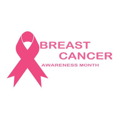 Göğüs Kanseri Farkındalığı Kurdelesi Vektörü illüstrasyonu