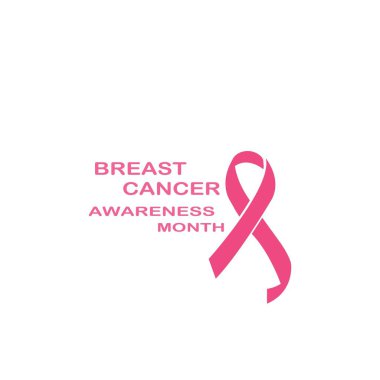 Göğüs Kanseri Farkındalığı Kurdelesi Vektörü illüstrasyonu