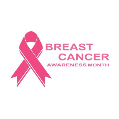 Göğüs Kanseri Farkındalığı Kurdelesi Vektörü illüstrasyonu