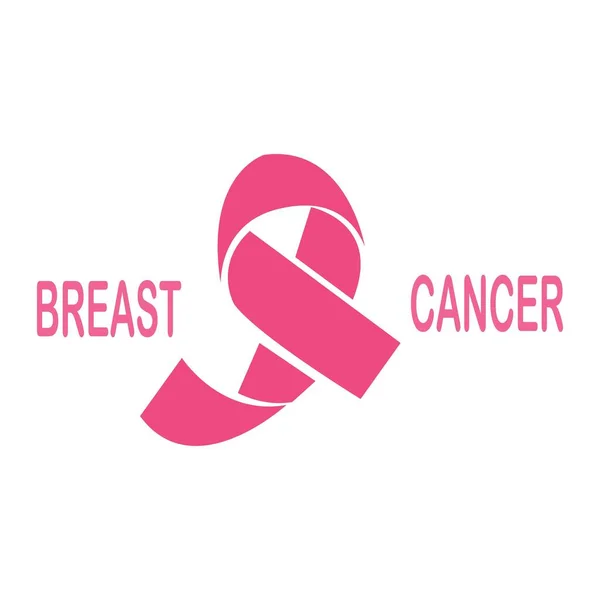 Brustkrebs Aufklärungsband Vektor Illustration — Stockvektor