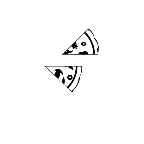 Pizza Logo Vorlage Vorhanden Fast Food Vektordesign Backwaren Illustration — Stockvektor