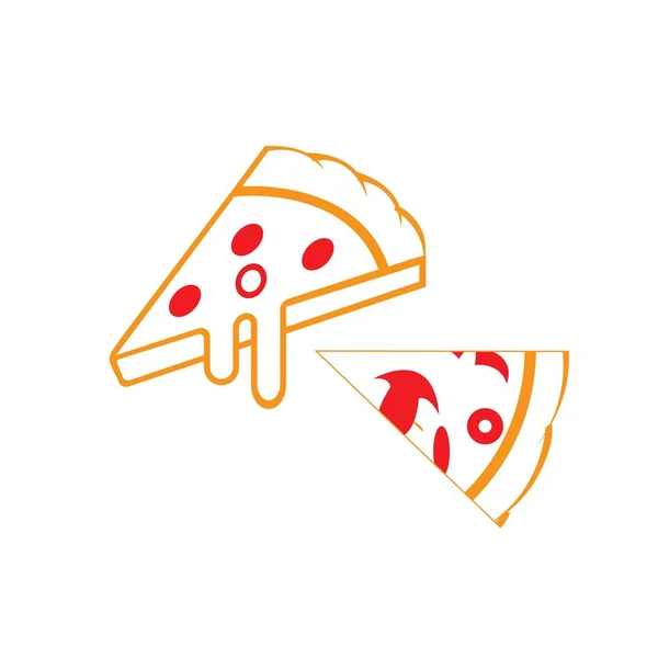 Plantilla Logotipo Pizza Diseño Vectores Comida Rápida Productos Panadería Ilustración — Vector de stock