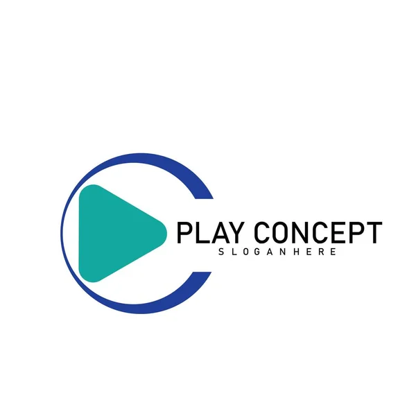 Colorful Play Concetto Design Del Logo Gioca Vettore Modello Logo — Vettoriale Stock