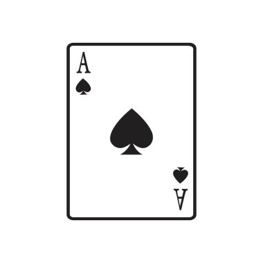 Kumarhane kartı simgesi vektör illüstrasyon tasarımı