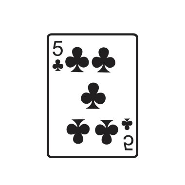 Kumarhane kartı simgesi vektör illüstrasyon tasarımı