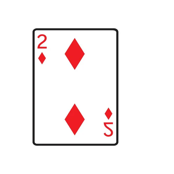 Casino Karte Symbol Vorlage Vektor Illustration Design — Stockvektor