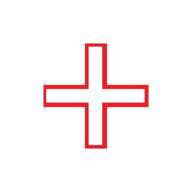 Artı işaret simgeleri. Artı işaret düğmeleri. Vektör illüstrasyonu.