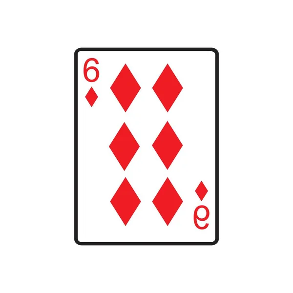 Modèle Icône Carte Casino Illustration Vectorielle — Image vectorielle