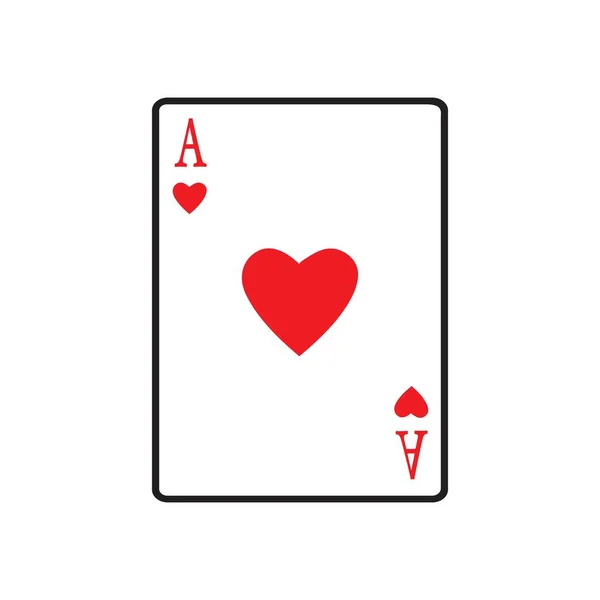 Casino Karte Symbol Vorlage Vektor Illustration Design — Stockvektor