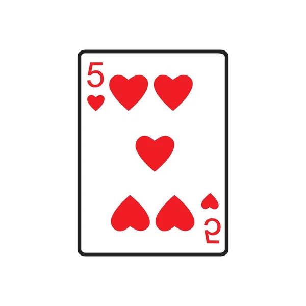 Casino Karte Symbol Vorlage Vektor Illustration Design — Stockvektor