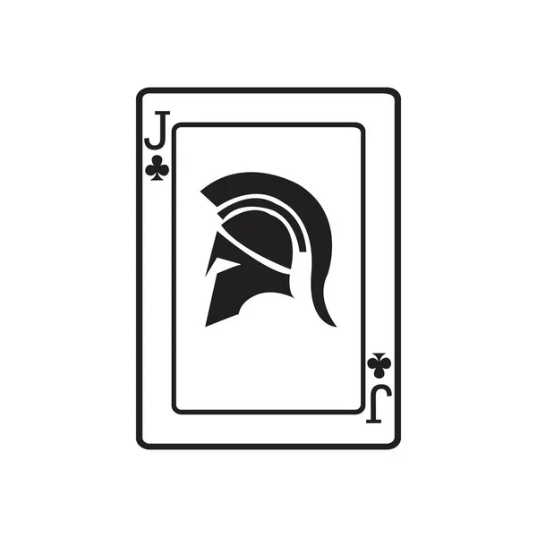 Casino Karte Symbol Vorlage Vektor Illustration Design — Stockvektor