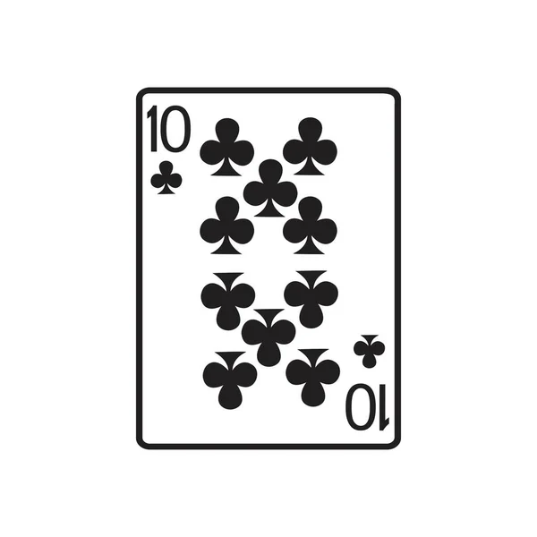 Tarjeta Casino Icono Plantilla Vector Ilustración Diseño — Archivo Imágenes Vectoriales