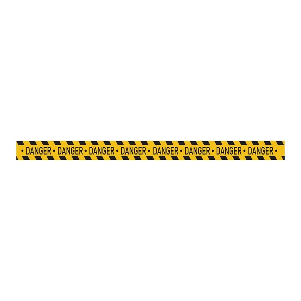 黒と黄色の警察ストライプベクトルイラストデザイン — ストックベクタ
