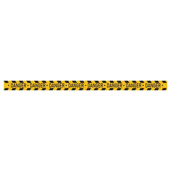 黒と黄色の警察ストライプベクトルイラストデザイン — ストックベクタ