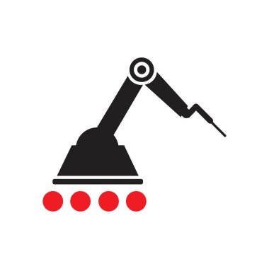 Endüstriyel mekanik robot kol vektör simgeleri