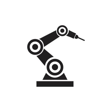 Endüstriyel mekanik robot kol vektör simgeleri